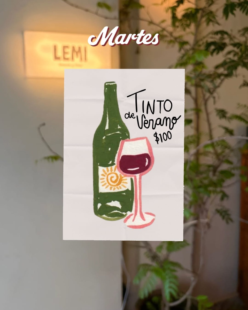 Martes: tinto de verano $100